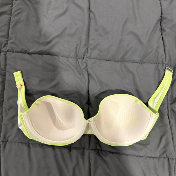 Neon green strapless bathing suit bikini top - Picture 2 of 2